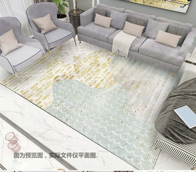 轻奢几何客厅卧室地毯