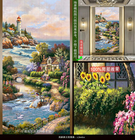 海边田园小镇风景