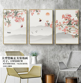 花鸟三联画 花鸟装饰画