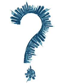 矢量城市符号logo问号