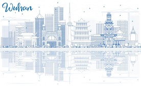 武汉标志性建筑矢量图