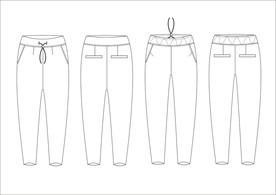 廓形针织裤CDR男裤款式图