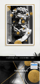 现代创意几何雕像北欧装饰画