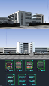 工业厂房草图SU模型含CAD图