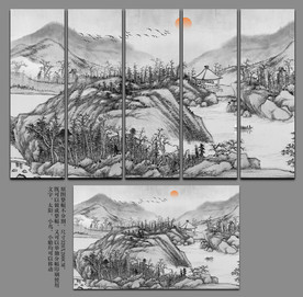 禅意山水 大型山水壁画