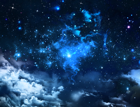 大型蓝色星空吊顶壁画贴花软膜