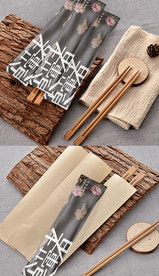 高端一次性筷子环保餐具四件套