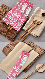 高端一次性筷子环保餐具四件套