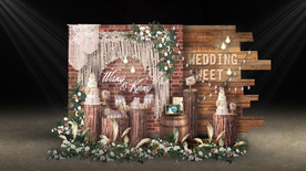 田园森系婚礼甜品区