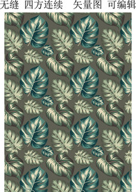 榈叶图案 春夏植物图案