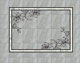 客厅地花铺贴图