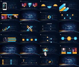 炫酷科幻宇宙科技PPT图