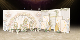 香槟色婚礼迎宾区