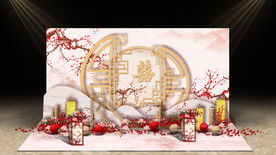 新中式婚礼迎宾区