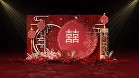 红色中式迎宾区