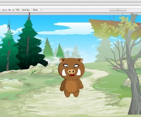 一只野猪在丛林里面说话30秒