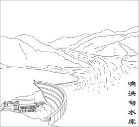 响洪甸水库矢量线图cdr