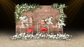 木纹婚礼迎宾区