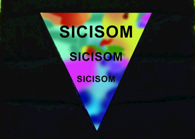 彩色渐变英文 三角标志