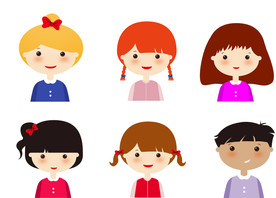 儿童卡通手绘矢量图