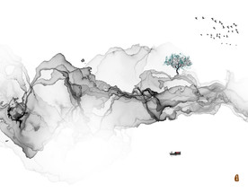 水墨山水画 抽象画 写意装饰画