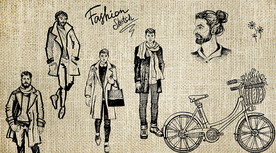 男装店工装背景墙