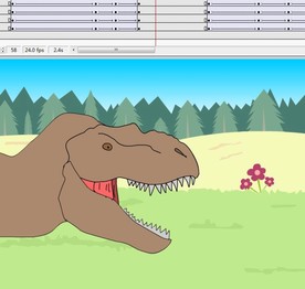 一条暴龙在叫喊咆哮5秒动画