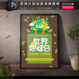 世界地球日环保公益海报