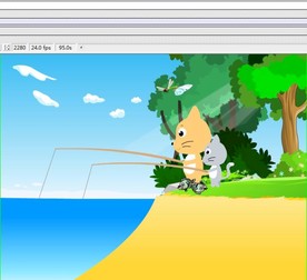 小猫钓鱼儿动画故事109秒动漫