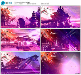 唯美古典建筑 舞台背景视频