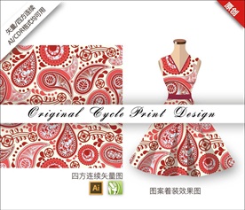 抽象矢量欧式古典曼陀罗花朵