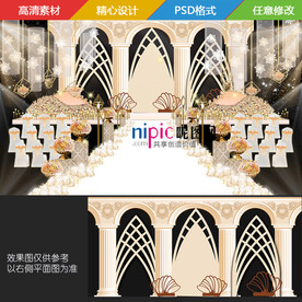 香槟罗马柱婚礼