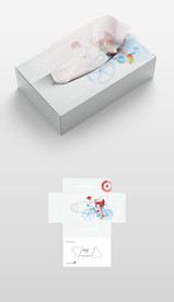 可爱瑜伽抽纸盒包装下载