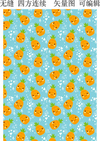 水果图案 菠萝印花 女装