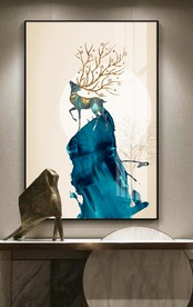 创意豪华麋鹿装饰画