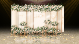 香槟色婚礼留影区