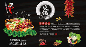 火锅店背景墙