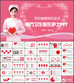 护士护理医疗护士帽动态ppt