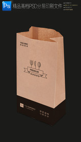 新款牛皮纸下午茶外卖打包纸袋