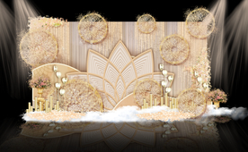 香槟色婚礼迎宾区