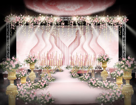 粉色婚礼仪式区