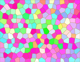 彩色多边形拼块