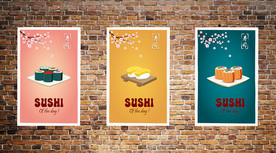 寿司背景墙