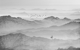 中国风   抽象山水画 大厅装