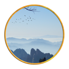 中国风   抽象山水画 大厅装