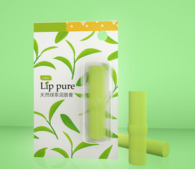 茶树唇膏包装 平面图