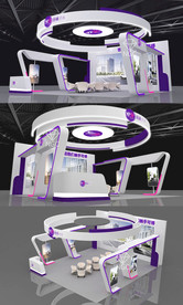 现代 科技 简约 展台 展厅