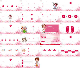 通用粉色护士ppt大气模板