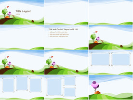 通用缤纷卡通PPT大气模板