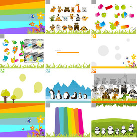 通用缤纷卡通PPT大气模板